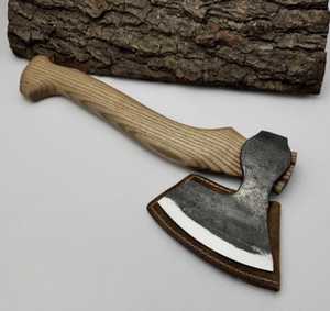 Hacha de tallado forjada a mano de acero con mango de fresno, herramienta para tallar madera - Product Image 2