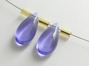 Wholesale Iolite <b>Blue</b> Quartz Teardrop Loose Beads Handmade 15X7MM Crystal Lampwork Glass Jewelry 0.5mm Hole Third Party - Product Image 4