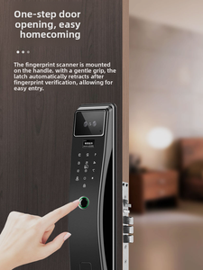 Serrure Intelligente Multifonctionnelle avec Déverrouillage par Reconnaissance Faciale, Carte Clé et Veine Palmaire - Verrouillage Automatique pour Porte en Bois, Compatible Wi-Fi, Application Tuya, Sécurité de Niveau C - Product Image 4