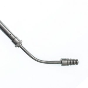 Tube d'aspiration Poole courbé 23 French avec embout à enfiler, instrument chirurgical d'aspiration en acier inoxydable réutilisable - Product Image 6
