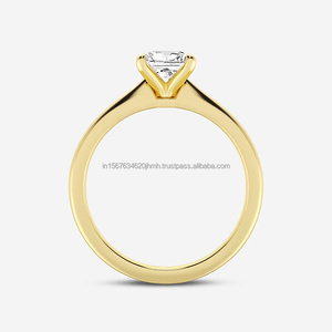 แหวนทอง14K วินเทจสร้าง igi/gia แหวนเพชรปลูกในห้องปฏิบัติการสำหรับทุกเพศแหวนหมั้น/แต่งงานสำหรับปาร์ตี้ - Product Image 3