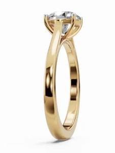 Joyería de Diamantes de 0.300 Quilates, 1 Piedra, Oro Sólido Genuino de 9k, 14k, 18k, Oro Amarillo, Rosa y Blanco, Anillo Solitario, Joyería Fina de Alta Calidad - Product Image 4