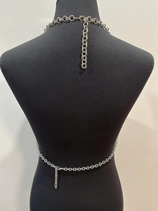 Handmade Stainless Steel Chainmail <b>Bikini</b> Halter <b>Top</b> & Gothic Choker Set Andris - Product Image 4