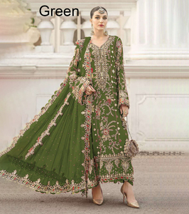 Impresionante combinación de colores, conjunto de salwar kameez para mujer, ropa festiva, conjunto de top, pantalón y dupatta con bordados, estilo punjabi, listo para usar. - Product Image 1