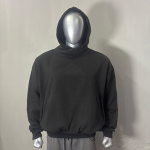 OEM <b>Custom</b> Logo Heavyweight Fleece Boxy Fit Hoodies For Men <b>Balloon</b> Hoodies Winter Casual Pullover Blank Oversized Hoodie - Product Image 4