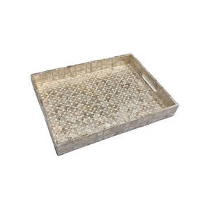 PERFECT ENTERPRISES <b>Breakfast</b> <b>Tray</b>: Handmade Serving <b>Tray</b> Cross Pattern MOP <b>Tray</b> - Product Image 2