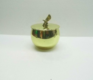 Pot à bougie vide de Noël en métal givré doré fait à la main avec logo personnalisé style vintage multi-design vente à chaud - Product Image 4