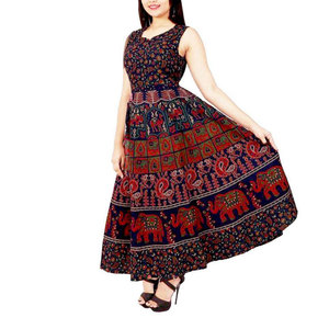 Women Printed Frock Stylish Printed Ladies Long <b>Dress</b> Floral Pattern Soft Fabric Comfortable Casual Fashion Wear - Product Image 6
