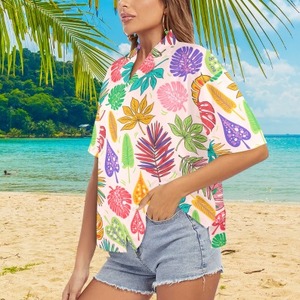 T-shirt en coton tricoté ample à épaules tombantes pour femme - Design uni, longueur extra-longue - Product Image 5