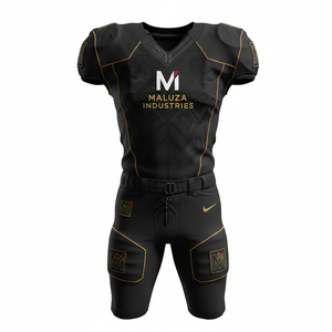 Uniforme de football américain personnalisé de qualité supérieure, ensemble maillot et pantalon sublimés, tissu en maille durable pour jeunes et adultes - Product Image 1