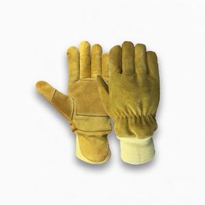 Best Quality Fire Fighter <b>Gloves</b> Cow Split Leather With <b>Moisture</b> Barer Fire Fighter <b>Gloves</b> for Fireman - Product Image 1