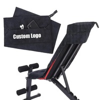 Serviette de sport en microfibre de polyamide, séchage rapide et absorbante, serviette de gym, avec poche zippée, adaptée à l'entraînement de yoga