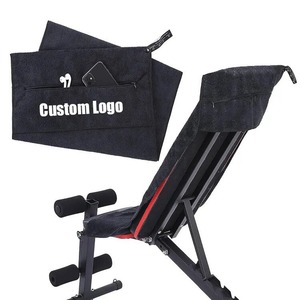 Polyamide <b>microfiber</b> sports <b>towel</b>, quick-drying and absorbent, gym bench <b>towel</b>, with zippered pocket, suitable for yoga training - Product Image 2