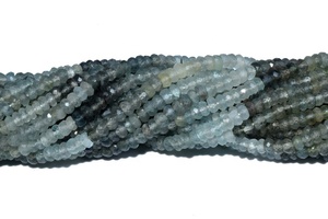 100% Natural 4mm facetado Rondelle forma musgo aguamarina piedra cuentas llegada para la fabricación de joyas - Product Image 4