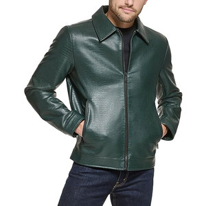 Veste en simili cuir pour homme, élégante, décontractée, inspirée des motards, légère, confortable, manteau de mode urbaine pour homme - Product Image 1