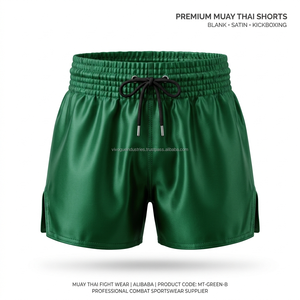 Shorts de Muay Thai pour femmes, impression par sublimation personnalisée, OEM, séchage rapide, satin, marque privée, kickboxing, MMA, arts martiaux, vente en gros - Product Image 3