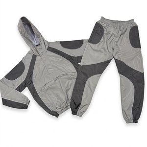 High Selling Articles Custom Logo Grey Black Men's Nylon <b>Wind</b> <b>Breaker</b> Trousers Sets For Summer Wear Men Sets Streetwear Hoodies - Product Image 1