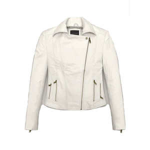 Chaqueta de Cuero Clásica para Mujer, Piel de Oveja Genuina, Ligera, Ecológica, Chaqueta de Moda para Invierno - Product Image 1