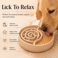 Gamelle anti-glouton en silicone pour chien avec tapis à lécher 2-en-1, gamelle d'enrichissement pour animaux pour aliments secs et humides, logo personnalisé, fournitures pour animaux de compagnie en gros