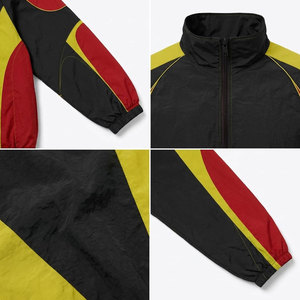 New Design Zipper Jacket and <b>Trouser</b> 100% Cotton Custom Logo Heavyweight Eco-Friendly Waterproof Windbreaker Tracksuit for Men - Product Image 6