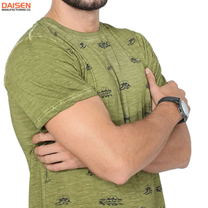 Camiseta de Verano de Algodón para Hombre, Ligera, Transpirable, de Color Sólido, Informal, de Manga Corta, Personalizable, Fabricante Mayorista - Product Image 4