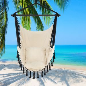 1.5*1.2m Tassel Plus Pillow <b>Hanging</b> <b>Chair</b> XH for Camping Furniture - Product Image 1