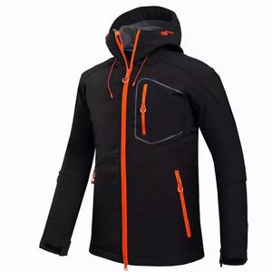 Chaqueta con Capucha para Hombre, Verde Sólido, Cierre Completo, Impermeable, Cortavientos, Estilo Casual Urbano, Corte Ajustado, Prenda Exterior de Lona, Ropa de Invierno - Product Image 3