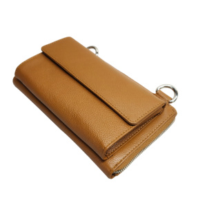 Faraday Anti-Hacking Signal Block Leather Crossbody Sling Bag Lady's Portable RFID Fashionable Mobile Holder Case Purses <b>Wallets</b> - Product Image 1