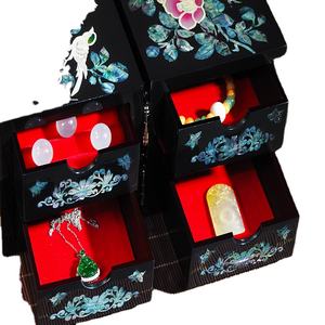 Boîte à bijoux de luxe en bois écologique pour bagues, colliers et bracelets – Coffret d'emballage unique fait main, sculpté et gravé, style européen pour la maison - Product Image 6