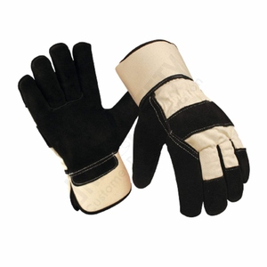 Guantes de Trabajo de Cuero Vacuno Canadiense con Protección para los Nudillos y Puño Reforzado con Goma, Equipo de Protección de Seguridad - Product Image 1
