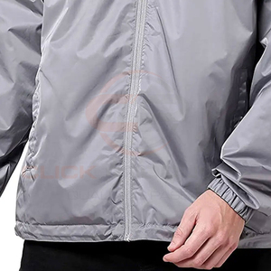Veste bomber coupe-vent respirante et imperméable en maille pour homme, personnalisée, style décontracté, avec capuche, 100 % nylon - Product Image 6