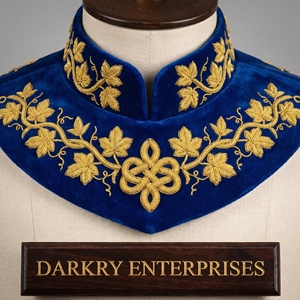 Premium Custom Handmade Gold Bullion Embroidery <b>Collar</b> Bespoke Ceremonial Uniform Manufacturing Service - Product Image 5