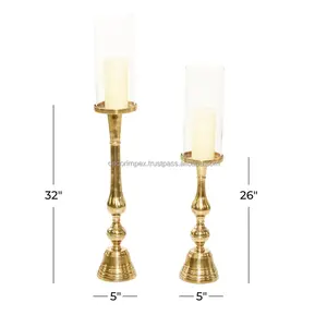 Bougeoir élégant de luxe finition dorée Accent décoratif pour la maison pour Noël disponible pour l'exportation dans le monde entier - Product Image 6