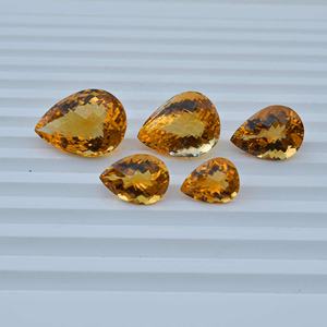 Vérificateur de poire à facettes en citrine naturelle coupe taille libre pierre précieuse de guérison en vrac du fabricant de gros fournisseur de pierres précieuses régulières - Product Image 2