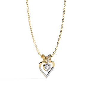 Collier pendentif solitaire en diamant de laboratoire plaqué or 14 carats, certifié IGI, style ethnique, pour fiançailles, mariage, cadeau - Product Image 5