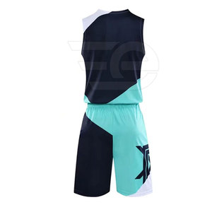 ชุดฝึกซ้อมกีฬา ชุดบาสเก็ตบอลทีมแบบกำหนดเอง ระบายอากาศได้ดี แห้งเร็ว ชุดกีฬาสำหรับการแข่งขัน ชุดบาสเก็ตบอล - Product Image 2