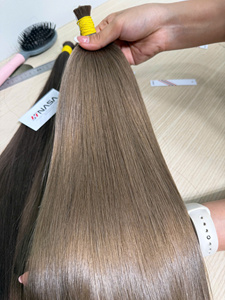 Extensions de cheveux vierges vietnamiens NASA HAIR Premium Baby Hair 100g, naturels, lisses, super double drawn, à clipser/à bandes adhésives - Product Image 1