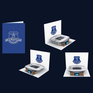 Everton Football Club 3D Pop-Up Greeting Card Matte Varnish Digital Printing <b>Gift</b> - Product Image 3