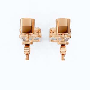 Pendientes Colgantes de Diamantes Cultivados en Laboratorio con Eslabones Ovalados, 0.65 CTW, Certificados por IGI, Oro Sólido de 14K, Baño de Rodio Blanco, Regalo de Lujo para Fiesta - Product Image 3