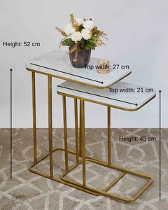 Contemporary Cast Aluminum Bar <b>Table</b> Set Sleek Dual Tier Design Marble Top Look <b>Space</b> <b>Saving</b> Frame Durable Luxury Living Accent - Product Image 6