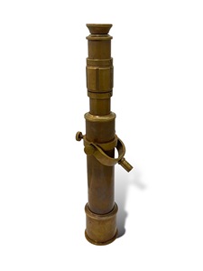 Brass Telescope Mounted on Wood <b>Stand</b> Classic Nautical Design Light <b>Weight</b> Multipurpose for Desk Office Home Decorative Display - Product Image 2