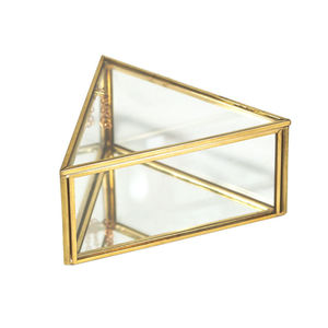 Beautiful Handmade <b>Glass</b> <b>Box</b> with Decorative Metal Frame Miniature Gift Purpose B for Jewelry Packaging Display Wholesale Price - Product Image 1