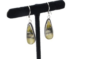 Natural Agate <b>Hoop</b> <b>Earrings</b> with German <b>Silver</b> – Handmade Gemstone <b>Hoop</b> Jewelry for Women - Product Image 1