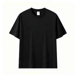 <b>Men</b> Solid <b>Black</b> <b>Short</b> <b>Sleeve</b> Cotton Casual <b>Shirt</b> Summer Button Collar Plain Dyed Knitted Fabric Quick Dry Custom Logo Front 160g - Product Image 1
