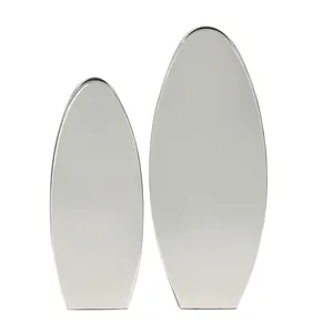 Juego de Jarrones de Pared Minimalistas de Acero Inoxidable, Forma Ovalada, Jarrones Decorativos de Alta Calidad para Diseño Interior Moderno - Product Image 1