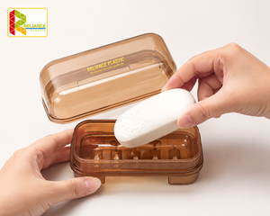 Light Luxury Plastic <b>Soap</b> <b>Holder</b> with Double-layer Drainage Holes - Product Image 2