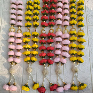 Flores de Peonía Hechas a Mano con Perlas Milni Mala para Bodas Indias, Pakistaníes y Punjabi, Baarat, Mehndi, Nikah, Bienvenida de Invitados, Haar - Product Image 1