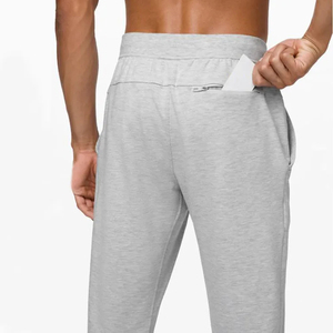 Men's Gray <b>Elastic</b> Waist Sweatpants With Side Pockets Casual Jogger Pants Breathable Knitted Fabric Autumn Wear - Product Image 6