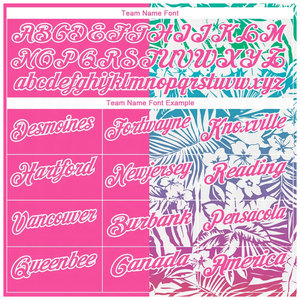 Custom <b>Pink</b> White Performance Golf <b>Polo</b> <b>Shirt</b> with 3D Pattern Design Tropical Palm Leaves Print Lightweight Breathable Quick Dry - Product Image 4
