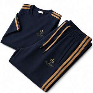 2026 Winter Flocking Two-Piece Jacket Set 100% Cotton Velour Quick Dry Light Luxury High Quality <b>Hip</b> Hop - Product Image 1